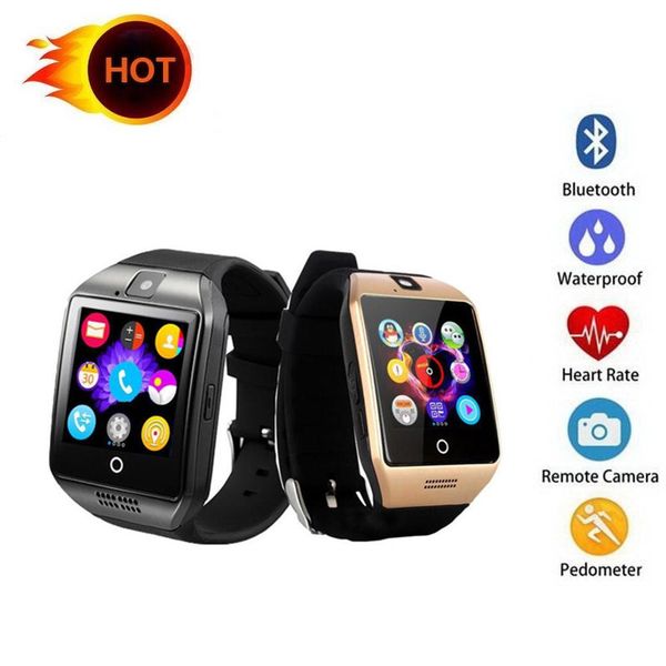 

q18 смарт часы часы с sim tf слот для карты bluetooth подходит для иос android телефона smartwatch pk dz09 a1