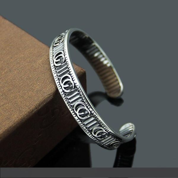 

316l титана стали ювелирные изделия оптовая букву g в полоску открыть braceletbangles пару ретро любовь браслет ювелирных изделий подарок, Black