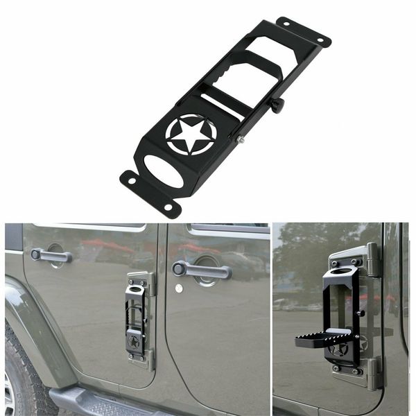 Black Door Steps Door Hinges Foot Rest Pedal Peg Military Star For Jeep Wrangler Jk 2007 2017 Car Decoration Car Decoration Accessories From Howlhe