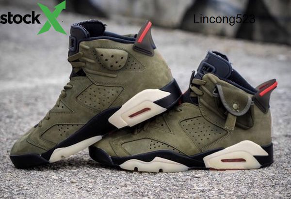 

2020 new 6 medium olive green low men basketball shoes 6s vi sports sneakers trainers outdoor with box size 8-13, Black