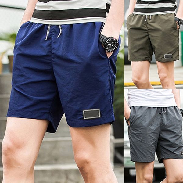 

men beach casual shorts athletic gym sports training swimwear shorts for summer n66, White;black
