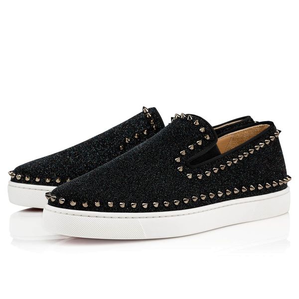 

leisure sneakers men's fashon wedding flats,luxury red bottom pik boats flats black white genuine leather low skateboard low cut slip o