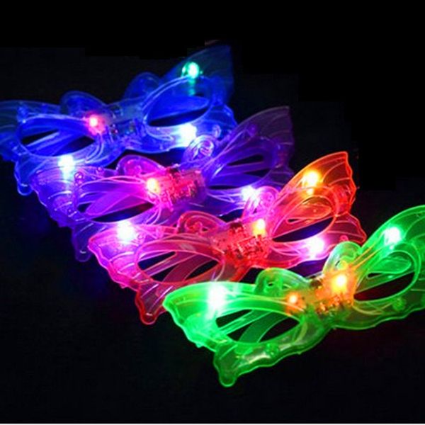 

бабочка светодиодный мигающий очки light up rave игрушки для хэллоуина маскарад маска одеваются рождественская вечеринка украшения supplies