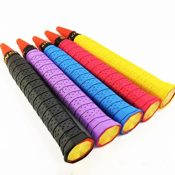 

anti-slip breathable racket sweatband tennis badminton racket grips cover steering wheel band fishing rod anti-slip band, Yellow;black