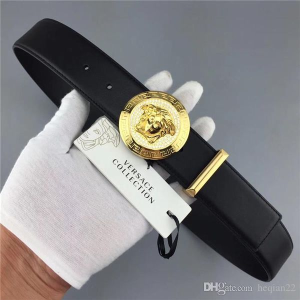

2019 men women fashion black waist belts popular design genuine leather belt jeans casual girdle with, Black;brown
