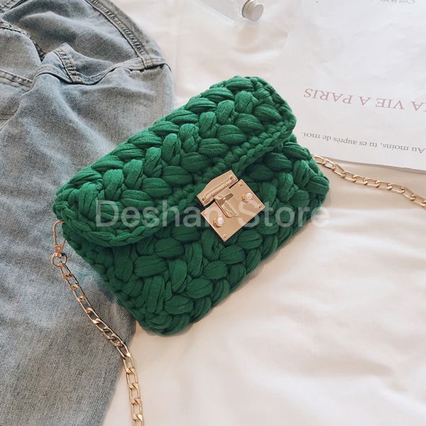 

woven knitting crossbody bags for women 2019 small flap cross body lady travel messenger shoulder female handbags new