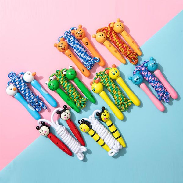 

kids jump rope wood handle lovely cartoon skipping ropes sport bodybuilding finess