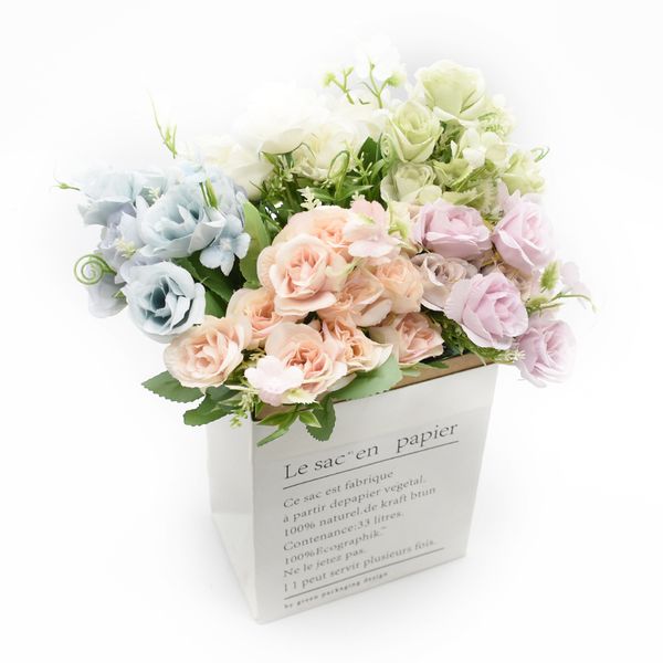 

искусственные цветы букет из роз свадебного невеста с цветами вазы для украшения дома аксессуаров кашпо