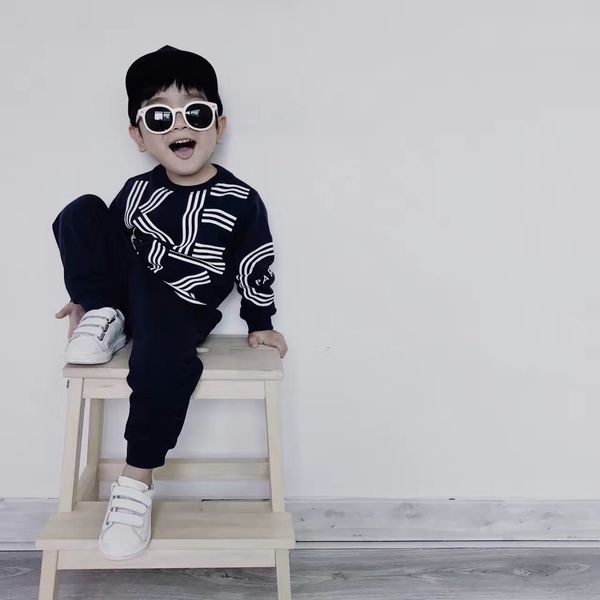 

2019 Новый классический Роскошный Дизайнер Детские футболки, куртки Брюки Two-piec 2-9 л