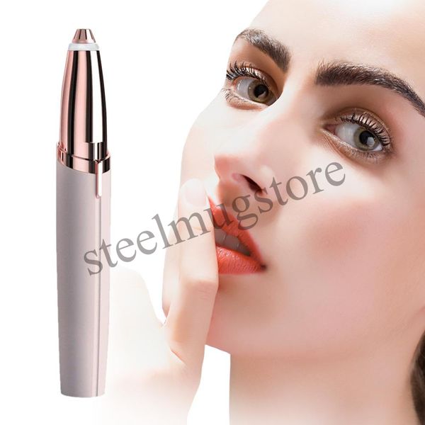 

portable multifunction lipstick eyebrow trimmer face brows hair remover pen mini epilator electric shaver painless brow epilator ship