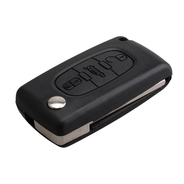 

3buttons 433mhz replacement car remote key shell case cover with battery for peugeot citroen