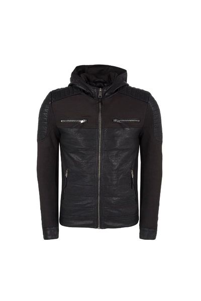 

nove & so artificial male leather jacket leo, Black;brown