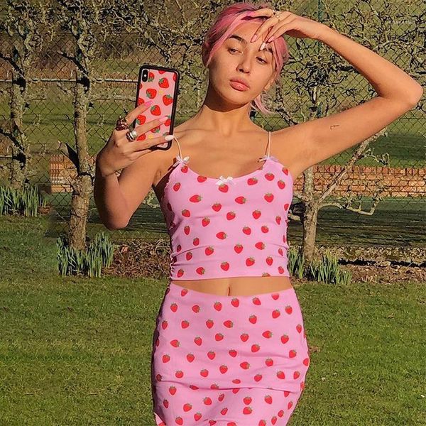 

bodycon womens dress casual 2 piece dress clothing cute womens designer strawberry printed womens designer 2 piece dress slim, White