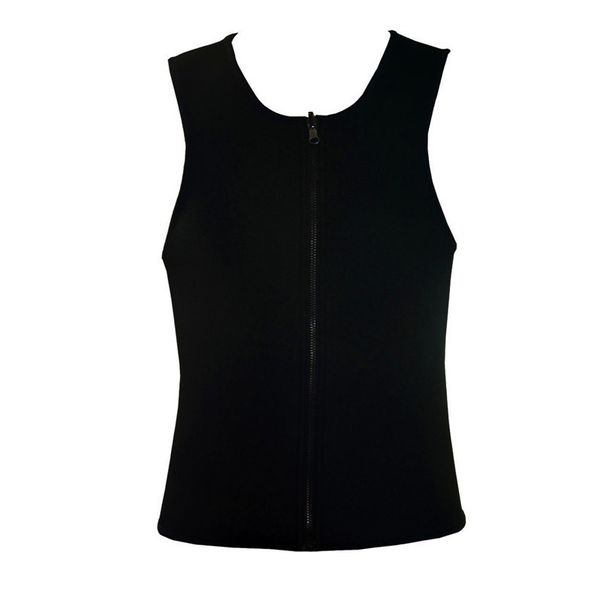 

newly men sports vest zipper body shaper slimming fitness waistcoat male workout dod886, White;black