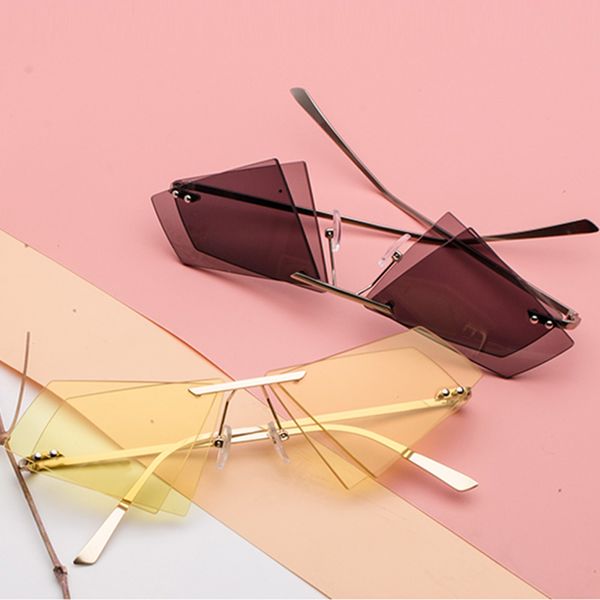 

zk20 новый индивидуальный винтаж треугольник двойные очки женская мода океан красный солнцезащитные очки мужчины защитные очки дропшиппинг, Black