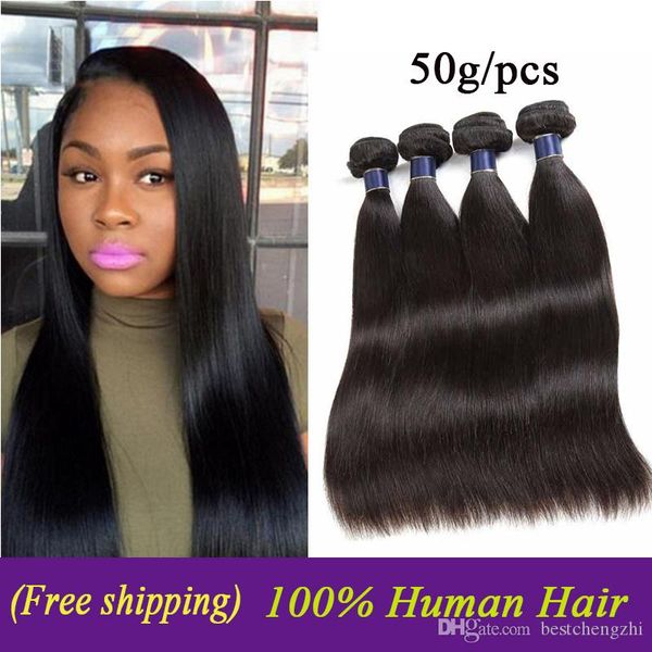 

3/4 bundle lot peruvian straight hair extensions unprocessed peruvian virgin hair straight natural black peruvian human hair weaves 50g/pcs