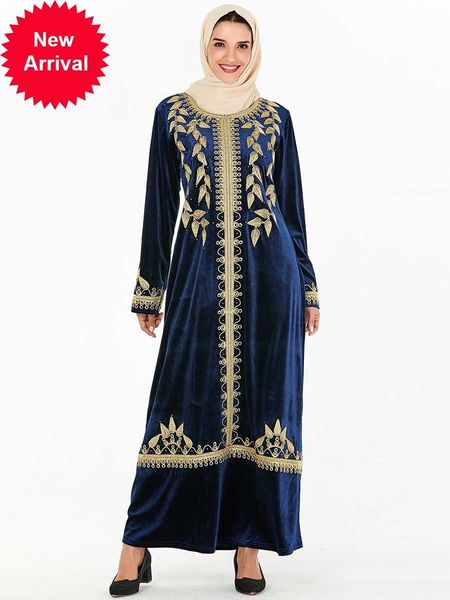

mc209159 большого размера женщины в синем вышитом arabian gold velvet long (без платка) мусульманской мода химара хлопок, Red