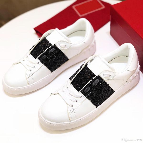 

metal nail ladies comfortable casual dress ladies brand rivet flat shoes woven leather patchwork fashion casual shoes rivets qw, Black