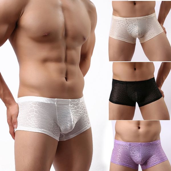 

мужская кружева мх кружева сексуальные мужские боксер нижнего белья жаккард прозрачный нижнее белье mxthpj, Black;white