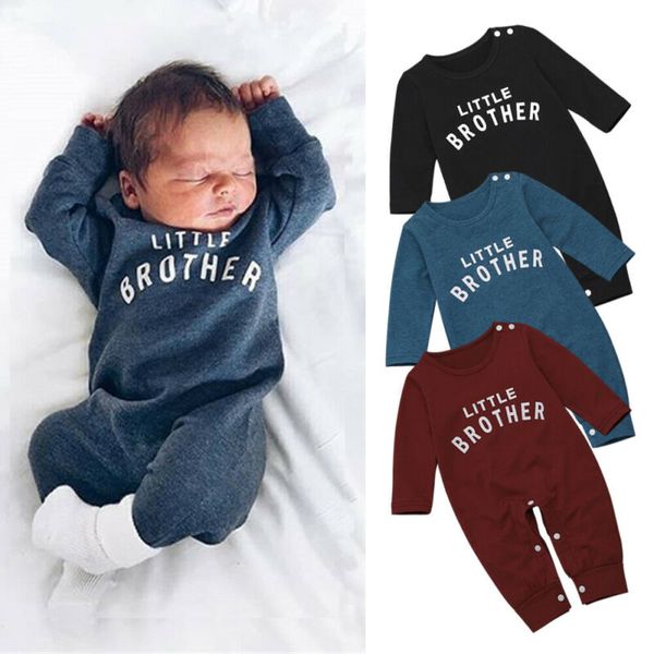 

Nreborn Baby Boy Little Brother Romper Jumpsuit Playsuit Autumn Winter Warm Long Sleeve Cotton Kids Clothes 0-24M