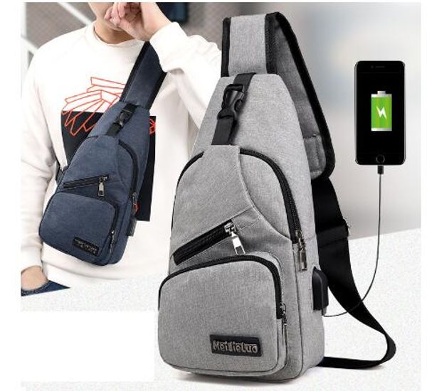 

2019 нового мужская сумка плечи USB зарядного Crossbody Сумка Мужчина защита от угона Chest