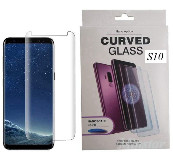 

3d edge full cover uv tempered gla for am ung galaxy 10 plu 10e ca e friendly de ign with nano water u b light luxury package