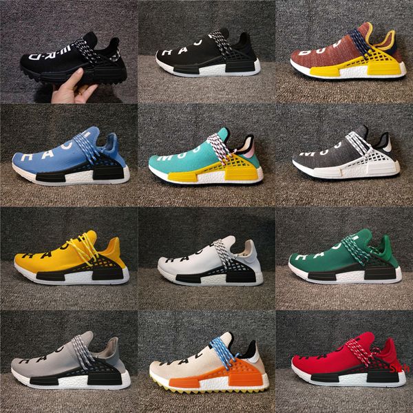 

new pharrell williams human race hu trail mens дизайнерские спорта кроссовки для мужчин кроссовки женщин вскользь тренеров