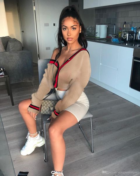 

womens autumm designer v neck thin jackets long sleeve short female clothing khaki cute style casual apparel, Black;brown