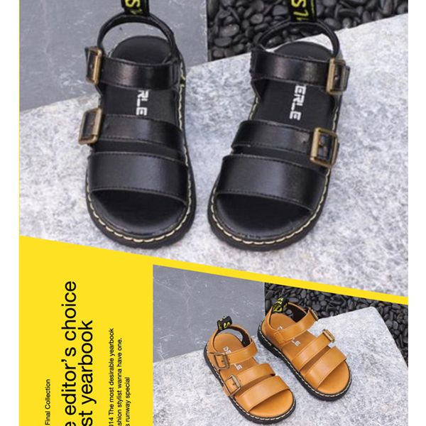 

summer selling children's beach sandals, microfiber artificial leather open-toe boys' shoes, leisure soft sale girls' shoes, Black;red
