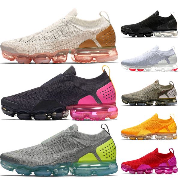 

selling vamaxpor fk moc 2 women mens running shoes sail gridiron pink neo turquoise black white designer trainers laceless sneakers, White;red