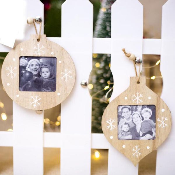 

творческие рождественские украшения xmas деревянная рамка для фотографий кулон рождественские фото наклейки деревянные рамы оптом
