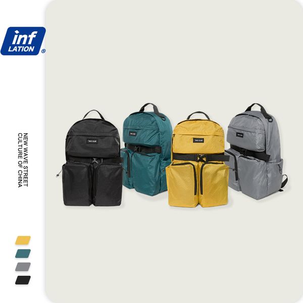 

inflation men outdoor backpack 2020 harajuku shoulder bag for teenager travel backpacks men large pocket schoolbag bagpack 308ai