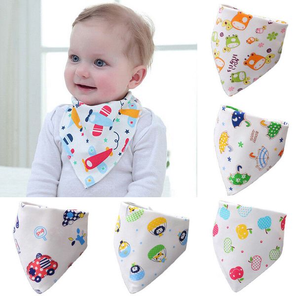 

pudcoco 1pcs baby bibs triangle double cotton bibs cartoon print saliva towel baby boys girls feeding apron cotton bandana bibs