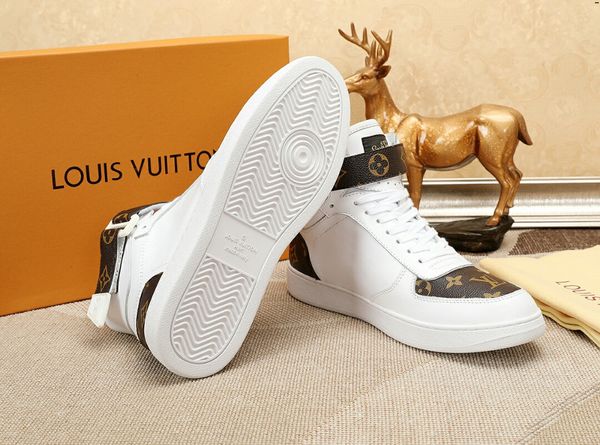 

19ss high top damping sneaker мужчины lace-up повседневная обувь обувь мужской для мужчин модные удобной вулканизации обуви людей, Black