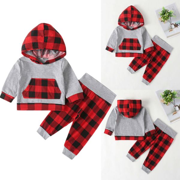 

canis малыш мальчик девочки унисекс одежда с длинным рукавом теплый капюшоном толстовка + брюки наряды осень-весна, White