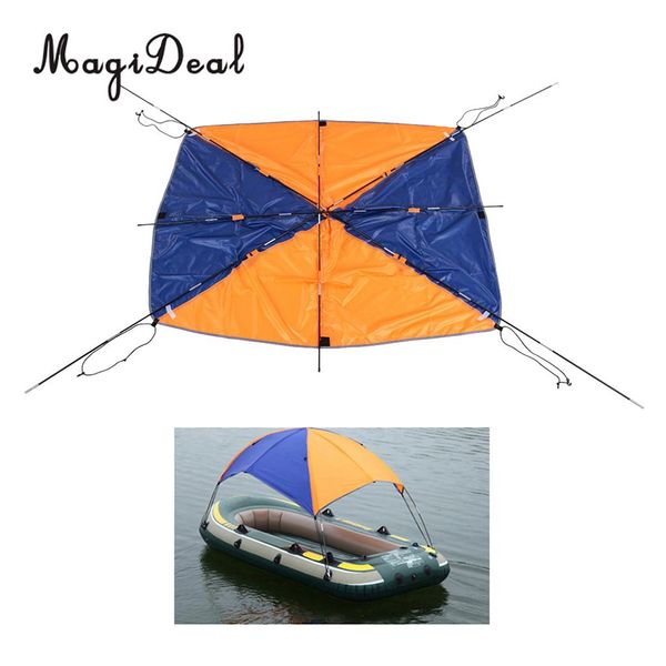 

magideal 2 /4 person inflatable boat sun shelter awning cover fishing tent sun shade for marine canoe kayak boat supplies