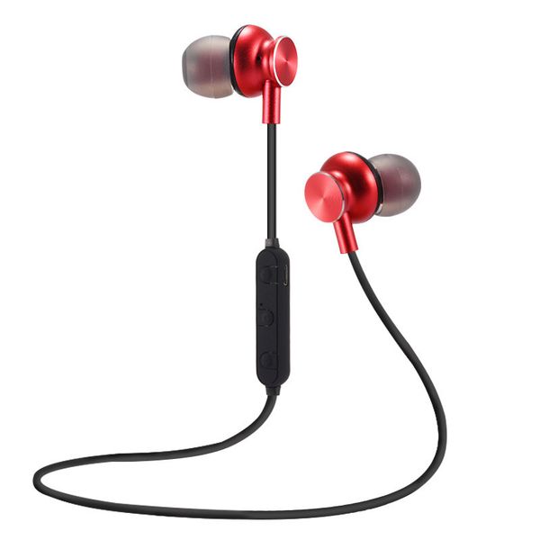 

bluetooth 4.2 wireless earphones waterproof sports magnetic hanging neck stereo handsmusic metal earbuds hot
