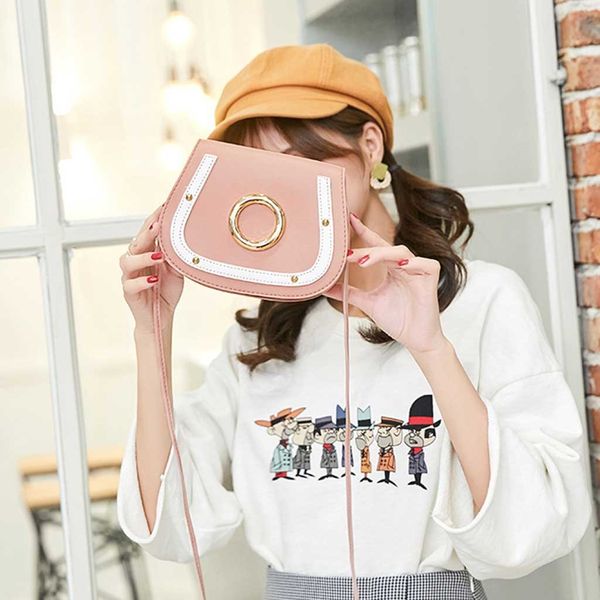 

patchwork women ring phone bag fashion shoulder messenger package exquisite girls original handbag elegant casual small bag #zb