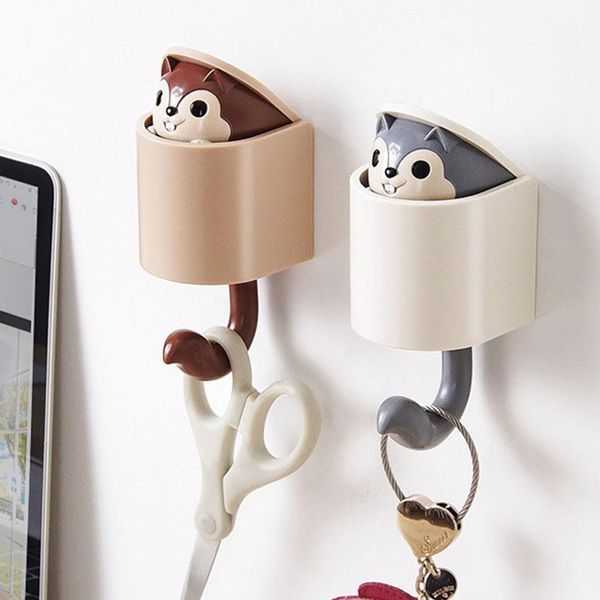 

cute cartoon plastic outstretch squirrel shape wall hanging hook key hanger for kitchen bathroom decoration