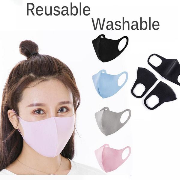 Em estoque ! Máscaras de algodão de seda de gelo reutilizável máscaras adultos capa anti-poeira pm2.5 à prova de poeira anti-bacteriana designer de desenhista lavável