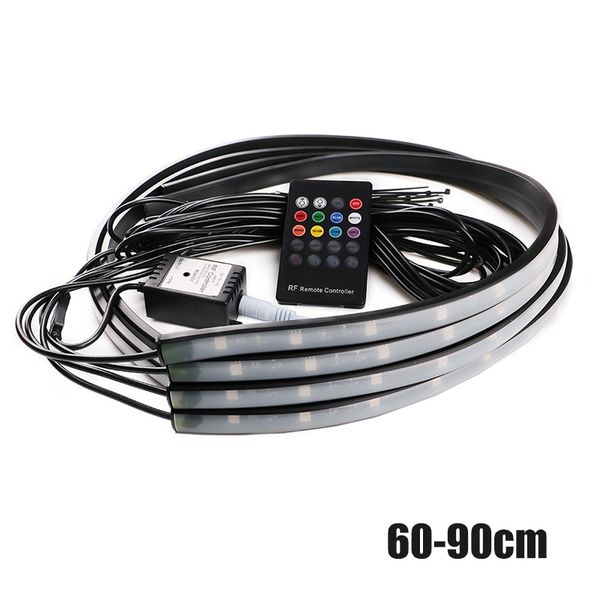 

высококачественный прочный music remote control tube rgb светодиодные ленты под автомобиля underglow днищ система освещения