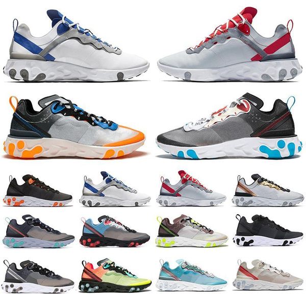 

new fashion react element 87 55 running shoes for men women sail se taped seams royal tint anthracite total orange green mist sneakers