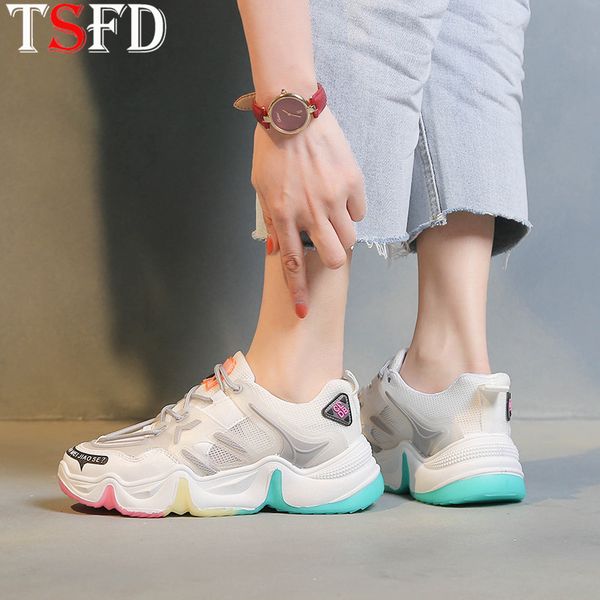 

increase women's white sneakers platform women's sport shoes air mesh running shoe ladies plus size sports shoes women shoe v16
