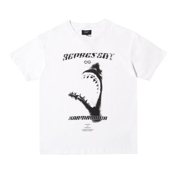 

mens designer t shirts represen fog 2020 limited protection shark printing fashion brand short sleeve loose casual tee shirts homme, White;black