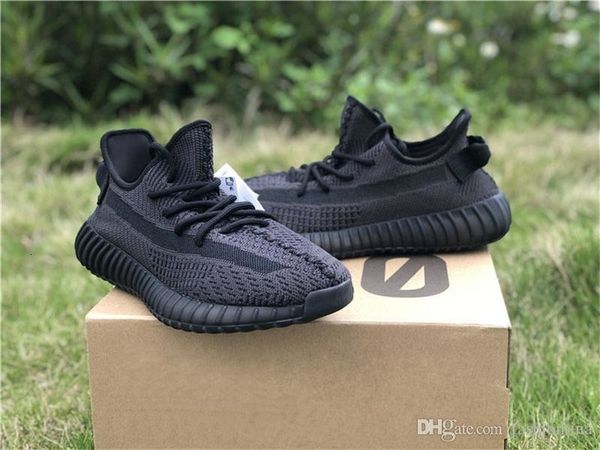 

2019 authentic 2019yoozy v2 black kanye west running shoes for men women sports sneakers with original box fu9161