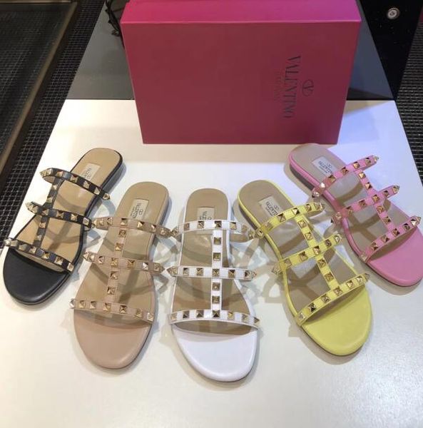 

g3015 new style summer women's sandals and slippers women's rivets three belts fashion wear slippers 34-41, Black