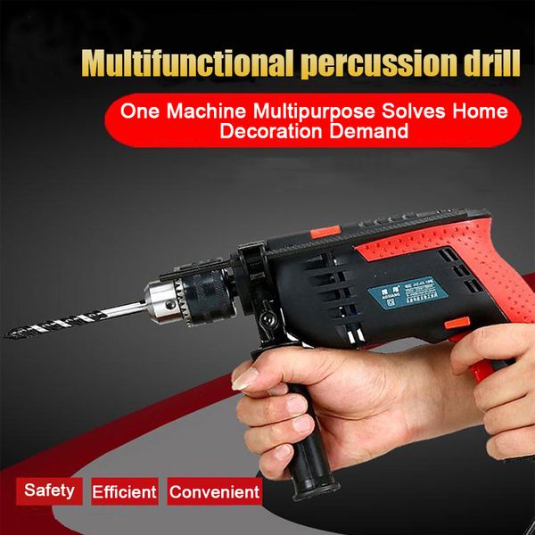 

multifunctional percussive drill 13mm electric hammer drill cutting machine woodworking electric tool 220v 1200w power tools