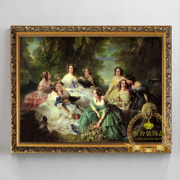 

european-style court figure painting decorative painting bedroom living room l clubs murals banner restaurant entrance lady hanging pain