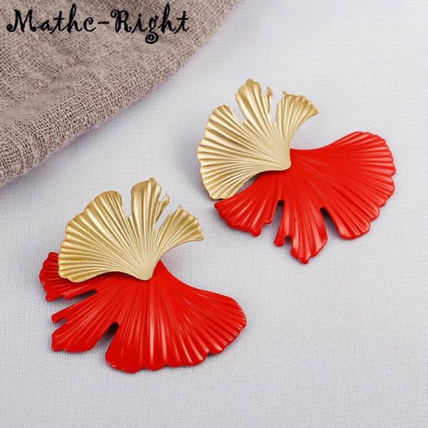 

match-right women statement leaf big drop trendy earrings for women circle dangle fashion earring pendant female jewelry sp729, Silver