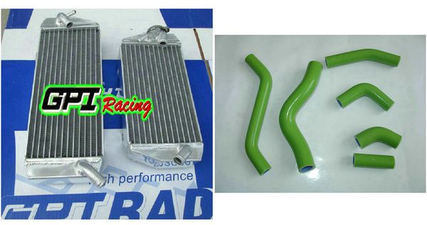 

aluminum radiator + hose for kx450f kxf450 kx 450f 08 2008 radiator and hose rh&lh gpi high-per